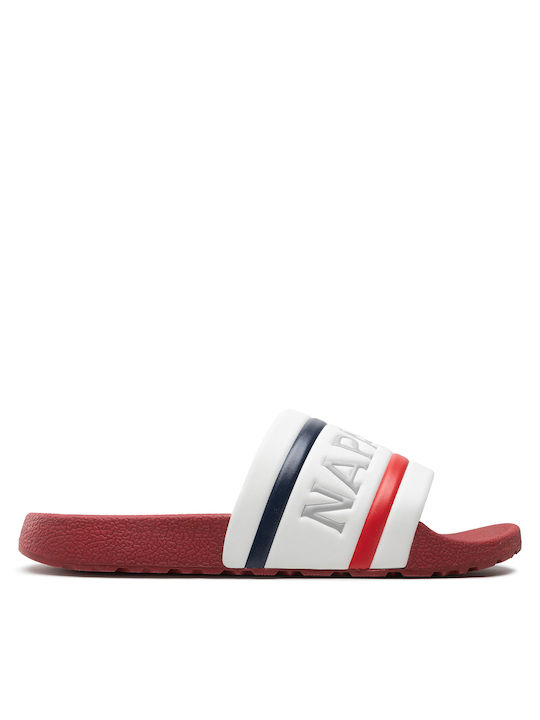 Napapijri Men's Slides Red / White / Navy