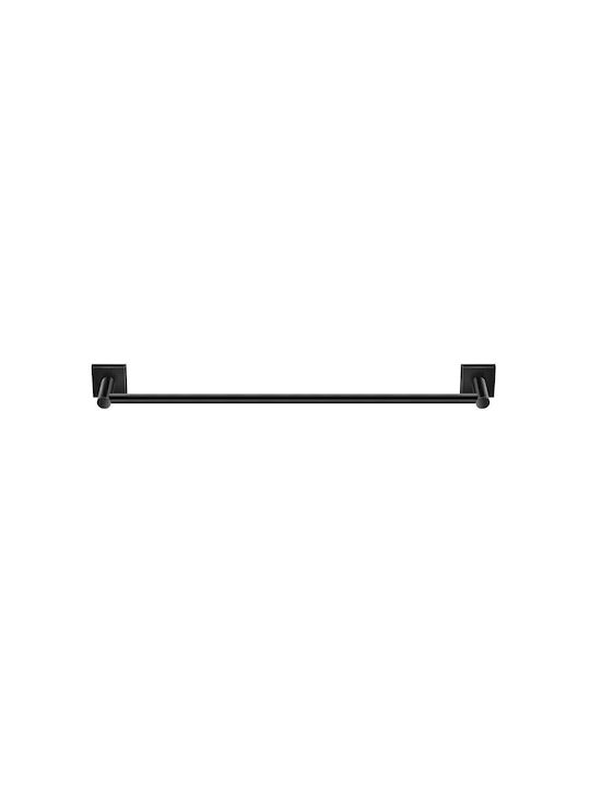 Sanco Iconic Single Wall-Mounted Bathroom Rail ​60x4.5cm Black