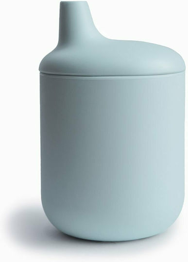 Mushie Παιδικό Ποτηράκι Sippy Cup από Σιλικόνη Μπλε για 6m+