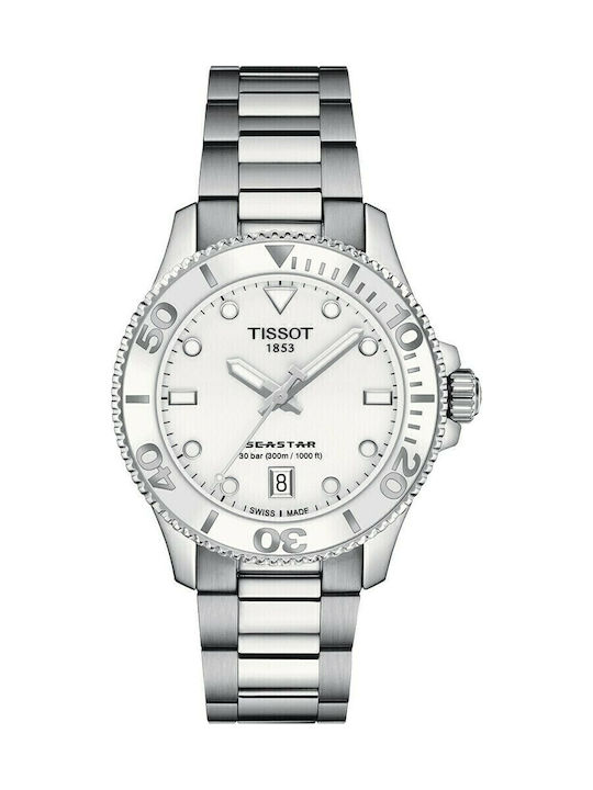 Tissot Seastar 1000 Ρολόι Μπαταρίας με Μεταλλικό Μπρασελέ