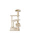 Pawhut Scratching Post Cat Trees Beige 4 levels 50x50x100cm