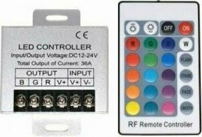 Avide ABLS12V24KRGB-432W-RFC Fără fir Controler RGB RF: RF (Radiofrecvență) cu telecomandă Mână ABLS12V24KRGB-432W-RFC