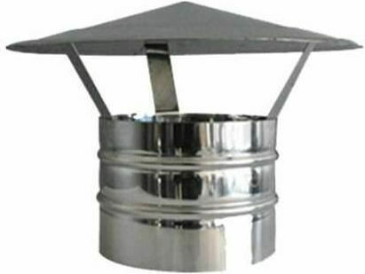 Inox Shell 1104-F250 Chimney Crown Inox 250mm Silver