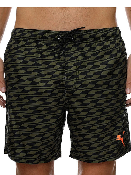 Men's Swimwear Bermuda Green with Patterns