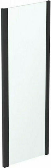 Ideal Standard Connect 2 Σταθερό Πλαϊνό Ντουζιέρας 77-82x195.5cm Black