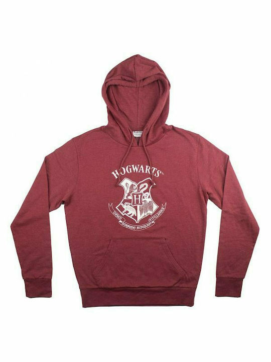 Langarm-Sweatshirt aus gebürsteter Baumwolle mit Kapuze Harry Potter Bordeaux (HD7856HP)