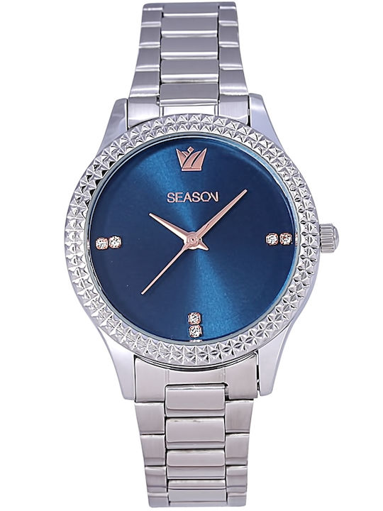 Season Time Women's Watch with Silver Metal Bracelet