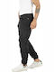 Trousers Cargo Elastic in Regular Fit Black