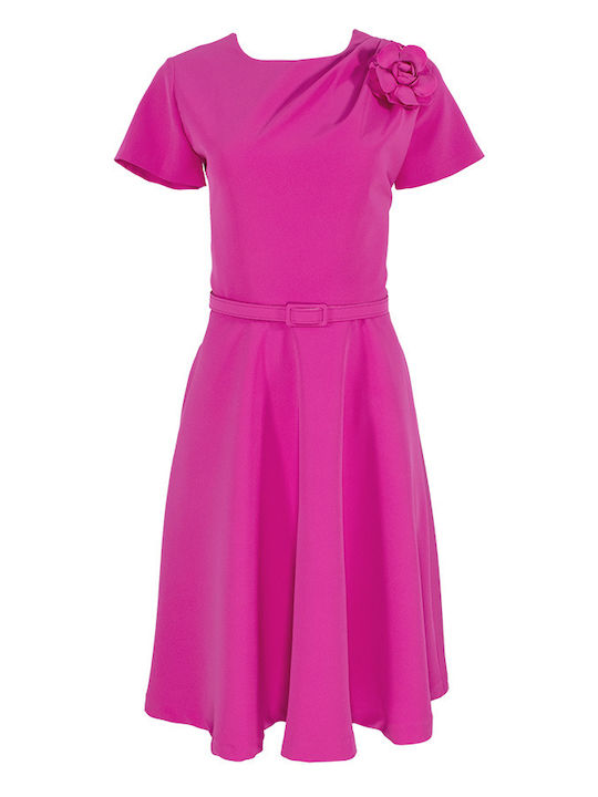 Forel V. Zoulias Summer Midi Dress Pink