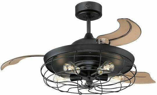 Westinghouse Dunlin Ανεμιστήρας Οροφής 105cm με Φως Καφέ / Μαύρος