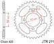 JT Sprockets Γρανάζι Πίσω