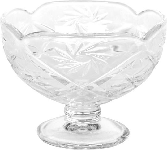 Keskor Eisschüssel Rund Glas Transparent mit Durchmesser 9.5cm 6Stück