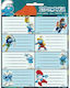 Gim Notebook Labels Smurfs 16pcs