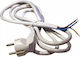 Emos Power Cord Type NYL with Cable Properties 3x1mm² in White Colour 5m