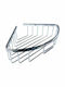 Import Hellas Γωνιακή Ραφιέρα Μπάνιου Μεταλλική 21x21x7.5cm Ασημί
