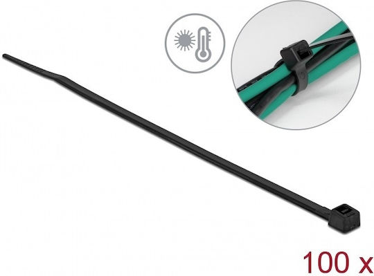 DeLock Δεματικά Καλωδίων Πλαστικά 150mmx3.6mm σε Μαύρο χρώμα (100τμχ) (19235)