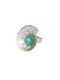 Women's Ring with Stones from Silver