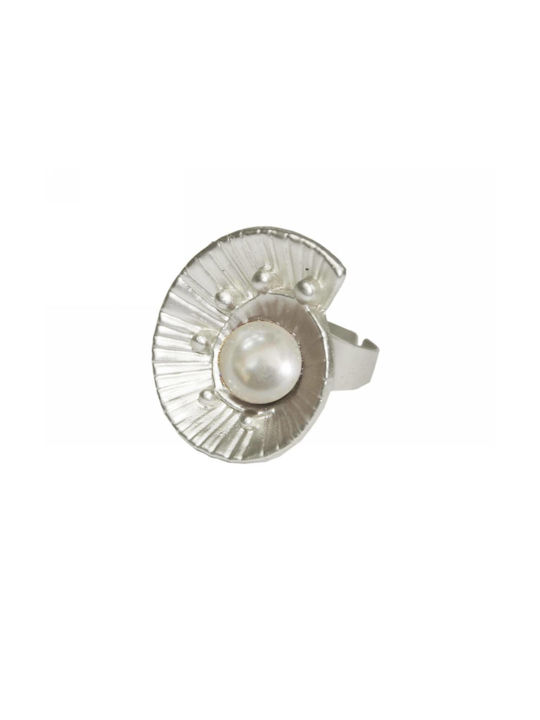 Women's Ring with Pearls from Silver