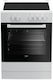 Beko Aragaz 72lt cu Plite Ceramice L60cm. White