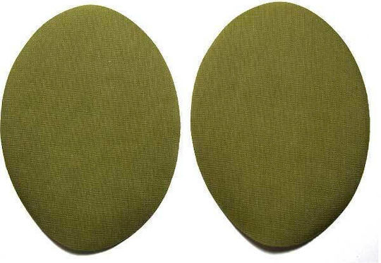 Lecco Termoadesiv de Cusut Kaki din textil 10.5x8cm. 2buc