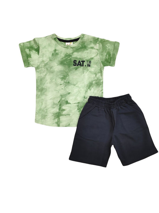 Mamma Natura Kids Set with Shorts Summer 2pcs Green