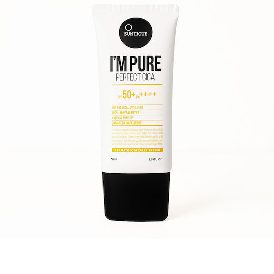 Suntique I Am Pure Perfect Cica Cremă Cu Protecție Solară Pentru Față SPF50+ 50ml