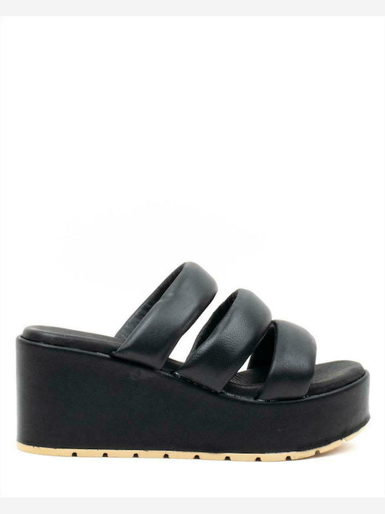 Women's Leather Platforms ZAKRO COLLECTION 1056 BLACK SS22 Black