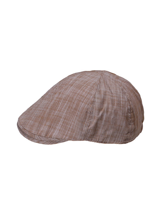 Ανδρικό Καπέλο Τραγιάσκα ριγέ Βαμβακερή Μπεζ
