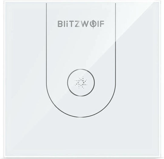 BlitzWolf BW-SS10 Recessed Electrical Wall Switch with Touch Screen Wi-Fi Commands White
