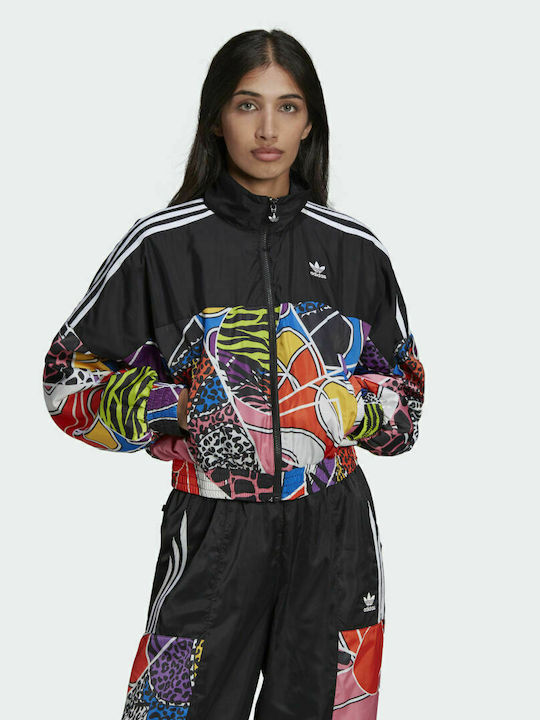 Adidas Rich Mnisi Γυναικείο Αθλητικό Μπουφάν Multicolor / Black