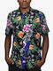 Men's Short Sleeve Shirt in Regular Fit Floral Black