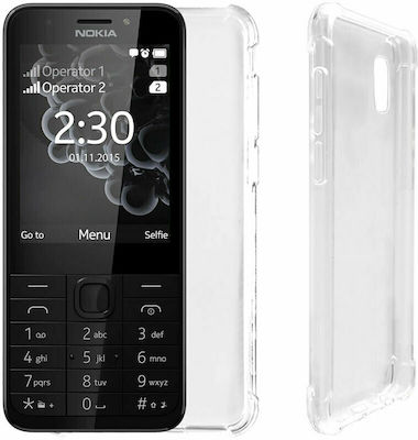 Volte-Tel Antishock Coperta din spate Silicon Rezistent Transparent (Nokia 230)