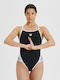Arena Icons Super Fly Panel Athletic One-Piece Swimsuit Black