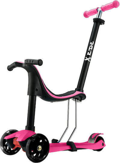Bebe Stars Trotinetă pentru Copii Pliabil X-Ride 3 roți cu scaun pentru 3+ Ani Roz
