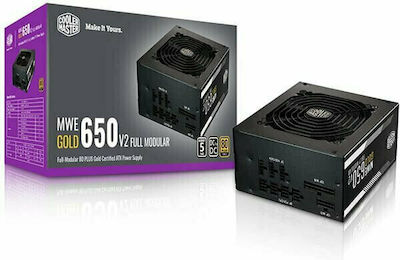 CoolerMaster MWE Gold 650 rev. 2.0 650W Τροφοδοτικό Υπολογιστή Full Wired 80 Plus Gold