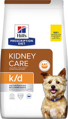 Hill's Prescription Diet K/d Kidney Care 1.5kg Dry Food for Adult Dogs with Chicken