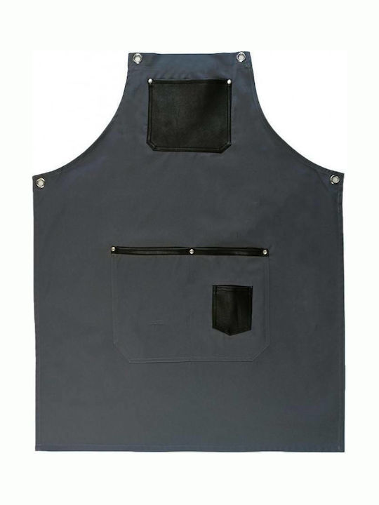 Neck apron Grey With Black Details 85x65cm MARK995 GREY / BLACK