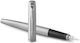 Parker Writing Pen Medium Silver made of Steel with Blue Ink