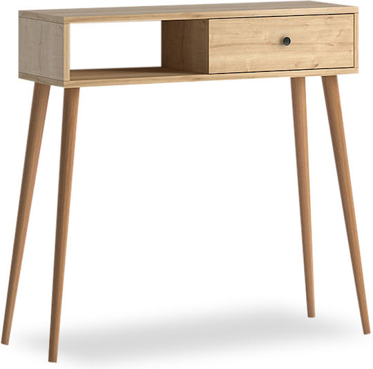 Napoli Wooden Console Table Δρυς L90xW29xH88cm