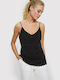 Vero Moda Women's Summer Blouse Cotton with Straps Black