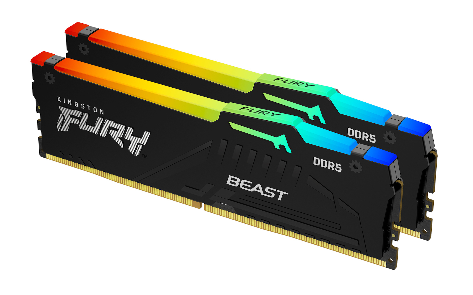 Kingston Fury Beast RGB DDR5 16GB RAM με 2x8GB Modules και Ταχύτητα 5600 για Desktop