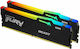 Kingston Fury Beast RGB DDR5 64GB RAM με 2x32GB Modules και Ταχύτητα 5200 για Desktop