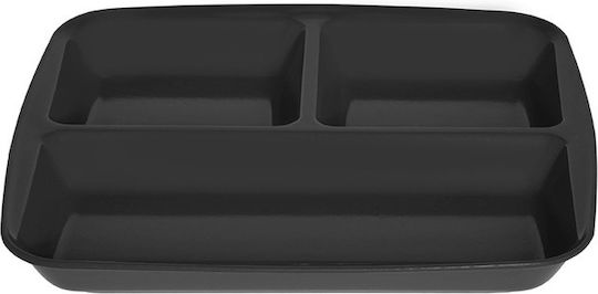 Evivak Melaware Kunststoff Rechteckig Serviertablett in Schwarz Farbe 26.5x24.5cm 409414 1Stück