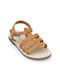 Children's PU anatomical sandals Climatsakis gladiator natural 007