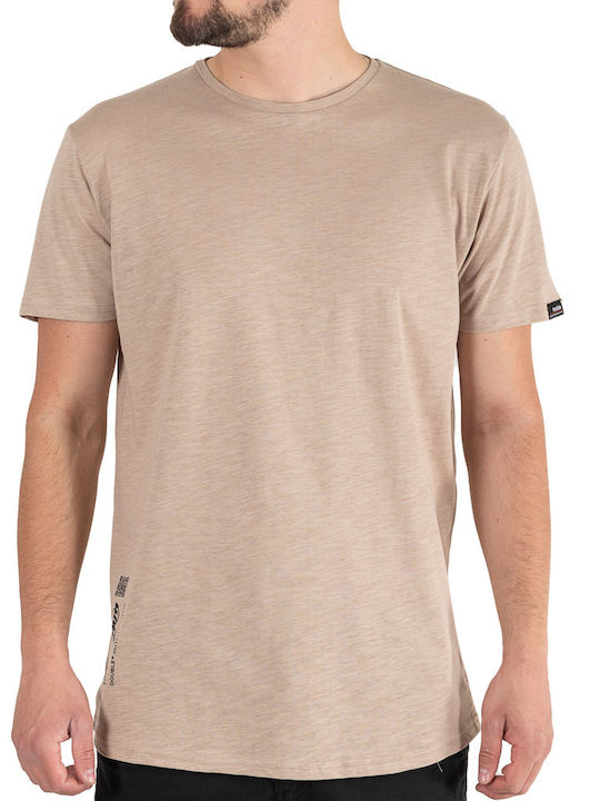 Double Men's Short Sleeve T-shirt Beige