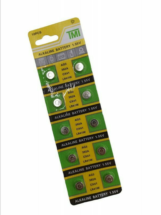 Alkaline Watch Batteries LR41 1.55V 10pcs