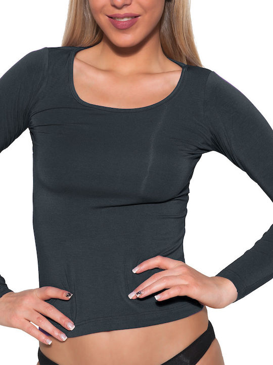 Apple Boxer Women's Long Sleeve T-Shirt Anthracite