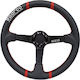 Rolinger Three Spoke Car Steering Wheel with 35cm Diameter Black