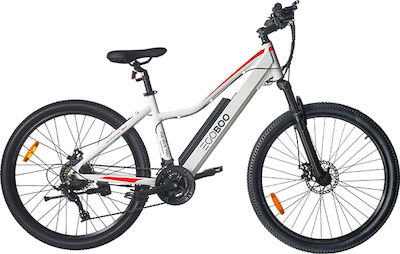 Egoboo E-Mount T7 27.5" Λευκό Ηλεκτρικό Ποδήλατο Mountain με 21 Ταχύτητες και Δισκόφρενα