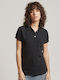 Superdry Flash Vintage Women's Polo Shirt Short Sleeve Black